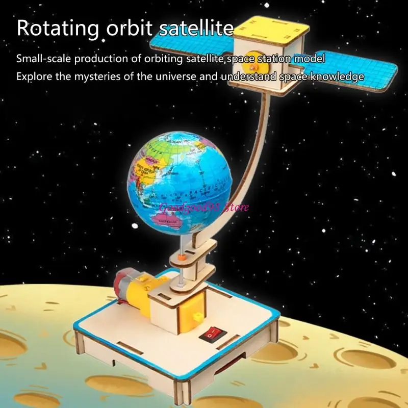 

Orbiting Satellite Model Science Experiment Kits Kids Science Toy STEM Toy
