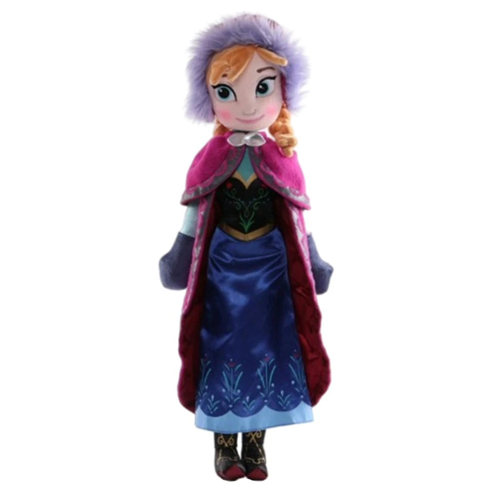 40cm Anime Frozen Plush Princess Anna Kawaii Doll Snow Queen Princess Anna Elsa Soft Stuffed Toys Gifts For Girls Birthday Kids image 3