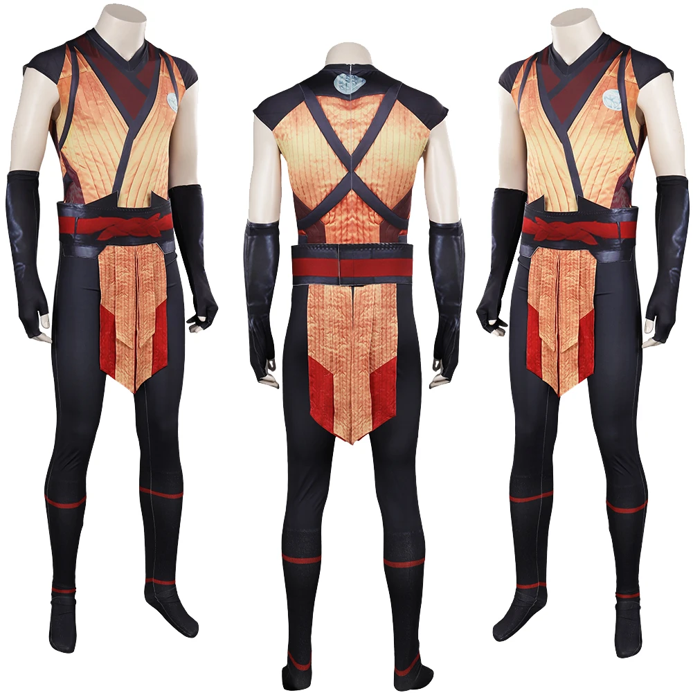 Disfraz de Cosplay de escorpión para hombre adulto, mono con estampado, máscara, juego de Anime, Mortal Kombat, fantasía, ropa de fiesta