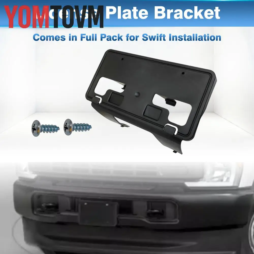 For Ford F250 F350 Super Duty 2023 Front Bumper License Plate Frame Bracket Holder Auto Accessory Utility PC3Z-17A385-AA