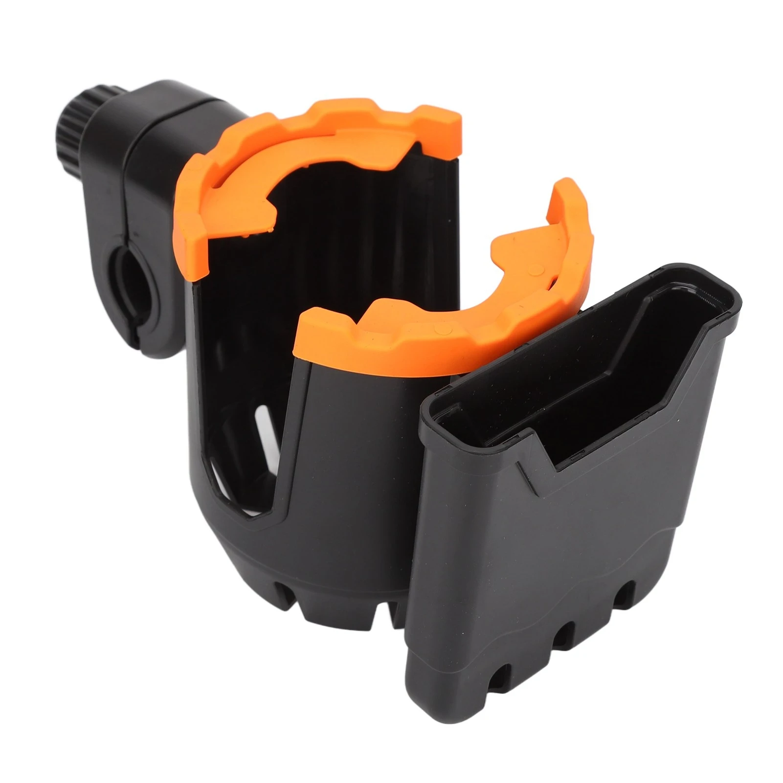 Stroller Cup Holder Multifunction Large Caliber Designed 360 Degrees Rotation Portable Stroller Water Bottle Holder Black