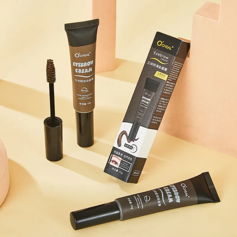 Vloeibare wenkbrauwverfcrème Dual Purpose Waterdicht Duurzaam Wenkbrauwpotlood Wenkbrauwgel met borstel Fadeless Damescosmetica