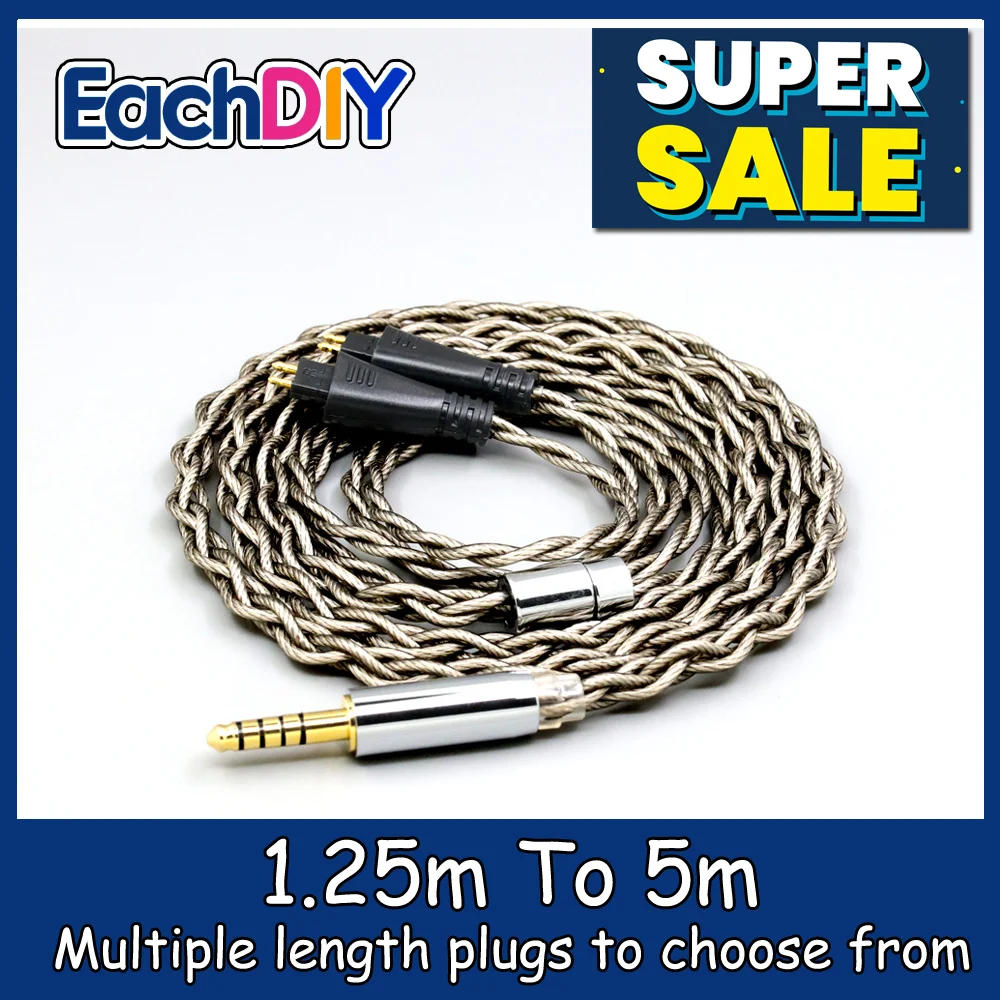 

99% Pure Silver + Graphene Silver Plated Shield Earphone Cable For FOSTEX TH900 TH1000RP TH1100RP TH-909 TR-X00 TH-600 LN007925