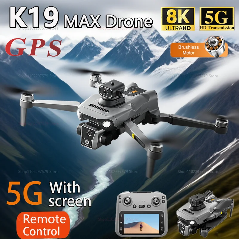 K19 Max RC Drohne 8K HD Kamera mit 360Laser Hindernisvermeidung 5G GPS Flow Airdrop Panorama RC Quadcopter Spielzeug Erwachsene Jungen Geschenke