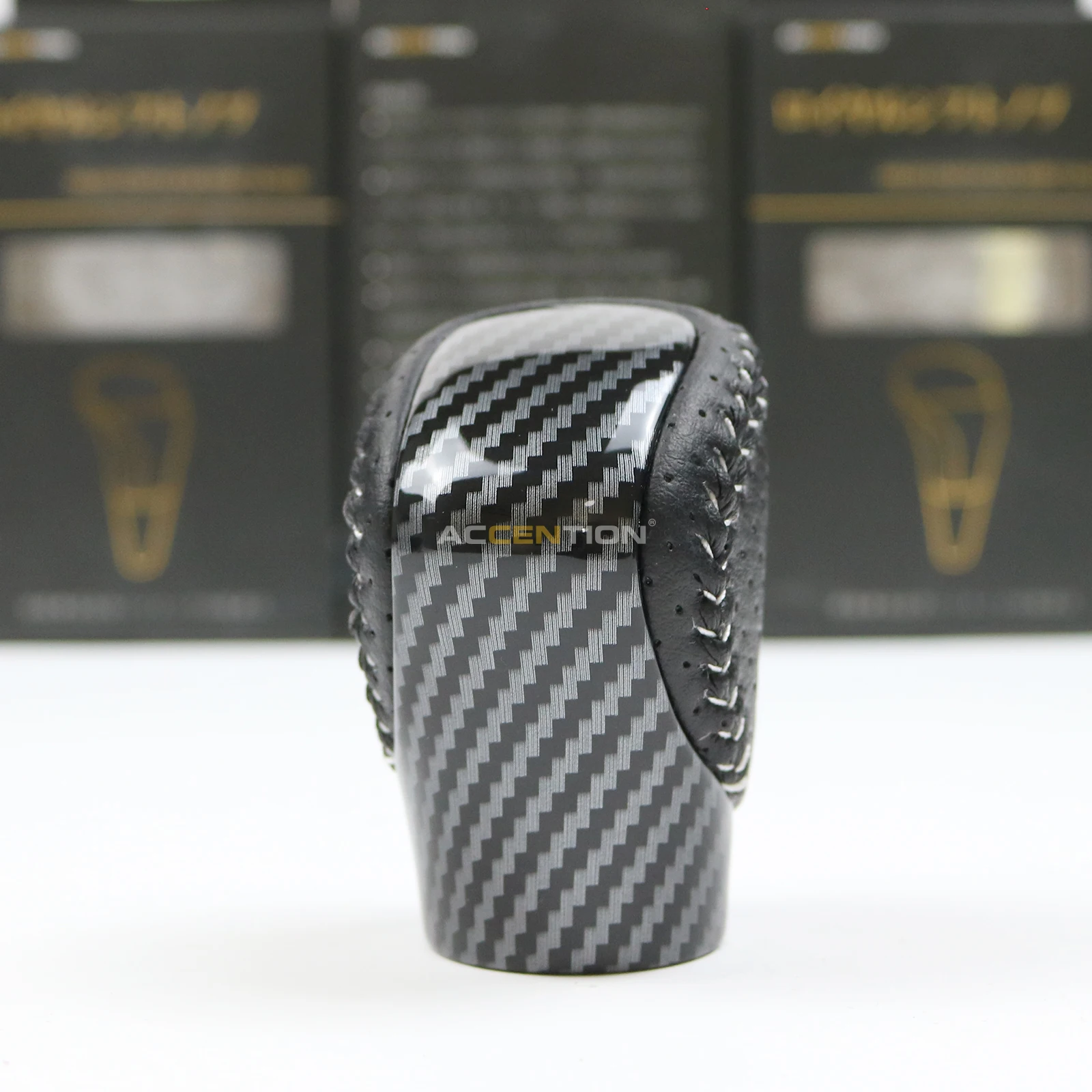 

Carbon Fiber Black Leather Gear Shift Knob For Toyota Lexus ES GS-450H GX IS-300 NX-300H RC-300 RX-350 2015-2021