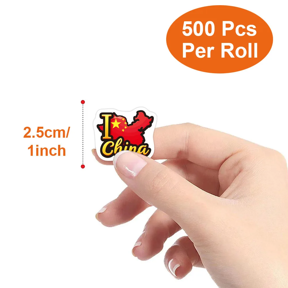 100-500pcs 2.5cm National Flag Stickers National Day Decoration Stickers