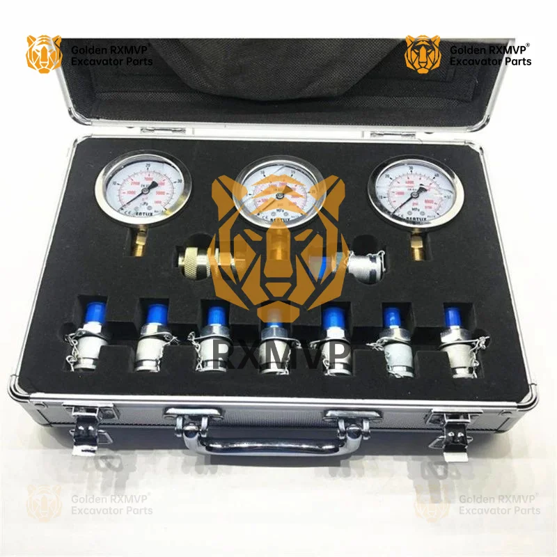 Portable Inspection And Maintenance Hydraulic Excavator Pressure Gauge Box Oil Pump Test Table Hydraulic Tee Joint