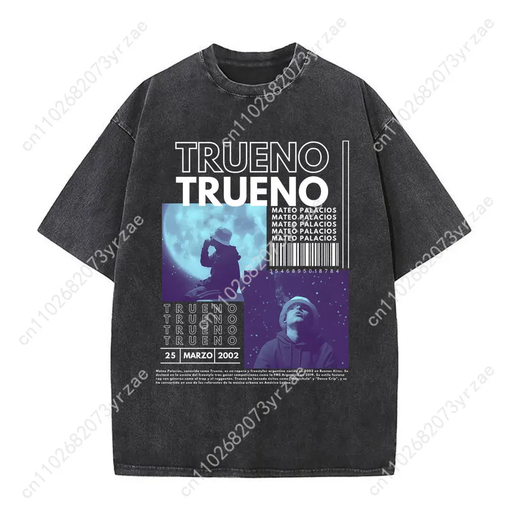 Trueno El Ultimo Balie ريترو التي شيرت رجل امرأة عالية الجودة خمر تي شيرت القطن قصير الأكمام موضة المحملة لينة تنفس القمم #5