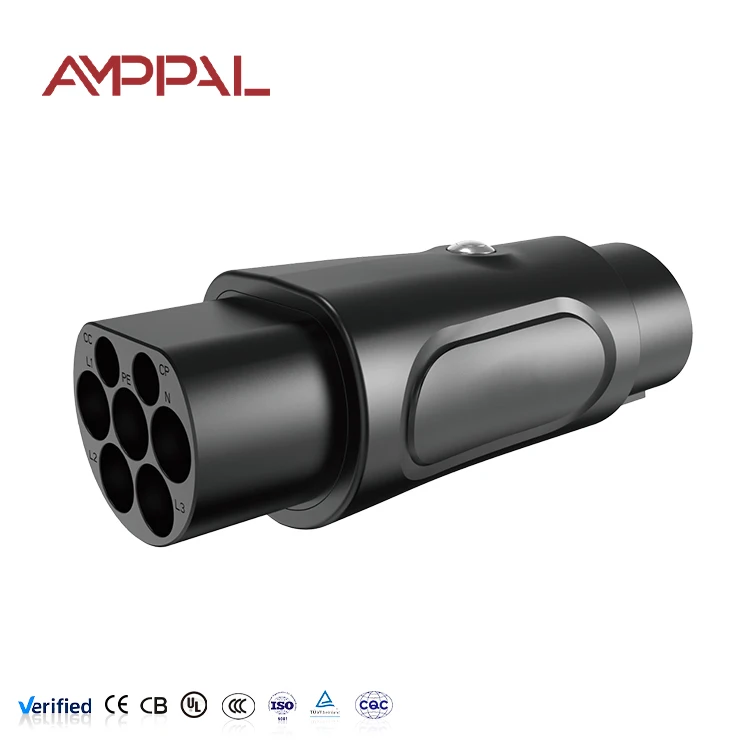 Amppal 32A American European Communication Stations 3 Phase 1 Phase Conversion Head Portable Connector AC EV Charging Adapter