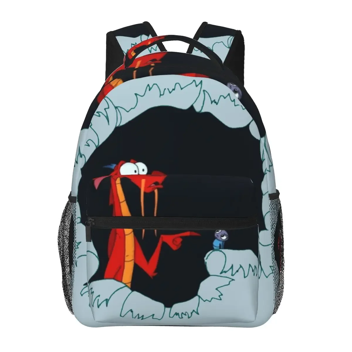 Mushu From Mulan Backpacks Boys Girls Bookbag Students School Bags Cartoon Travel Rucksack Shoulder Bag Large Capacity