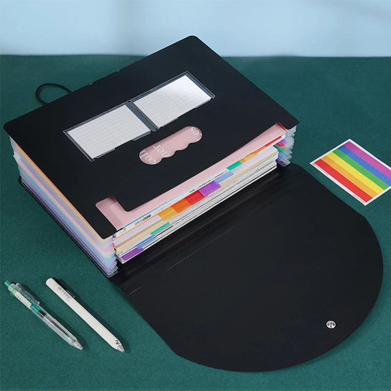 Portable A4 Expanding File Folder 13/25 Pockets Accordions Bag Rainbow Organizer Filing Box Paper Bill Receipt Document Holder