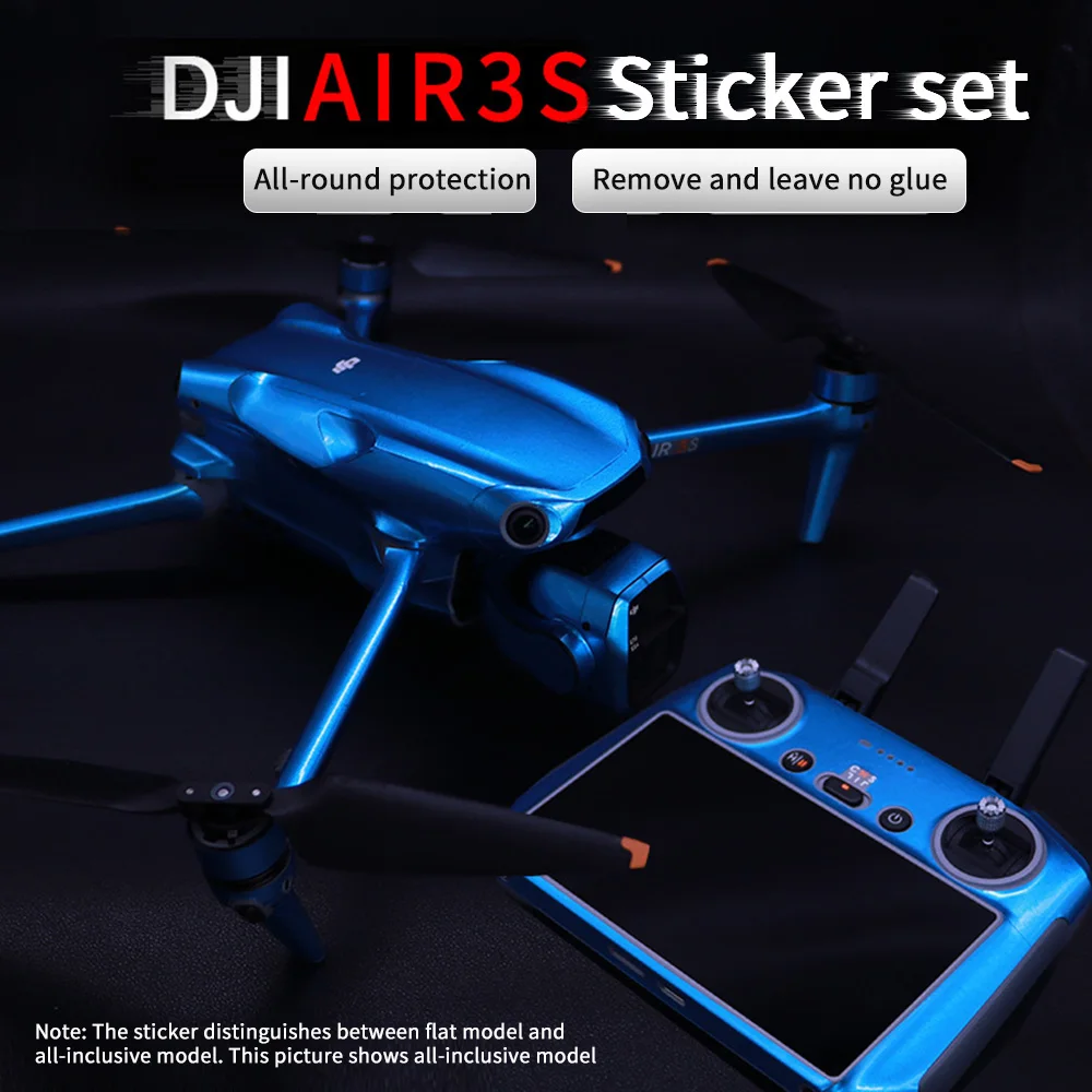 Suitable for DJI DJI Air3S full surround sticker RCN3 remote control RC2 with screen fluorescent film without adhesive residue