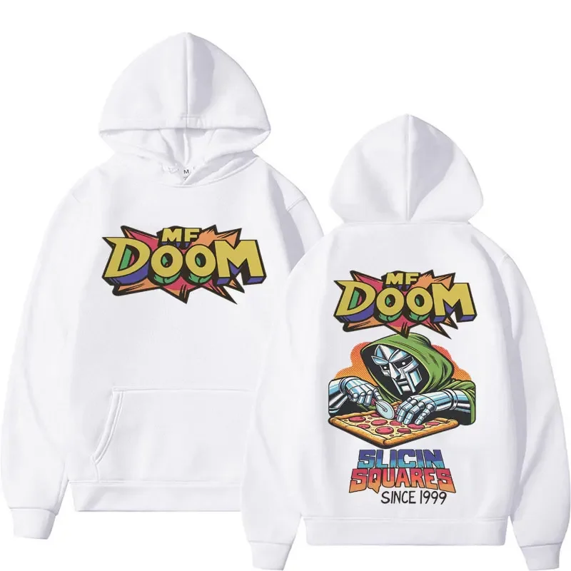 Rapper MF DOOM Hoodie Comic Vintage Style Hip Hop Graphic Hoodies Men Women Fashion Casual  Sweatshirt Harajuku Streetwear