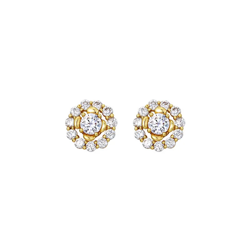 

Simple and Stylish Leaf Shape Women Earring Dazzling Crystal Zircon Delicate Female Drop Earrings Daily Wearable Jewelry
