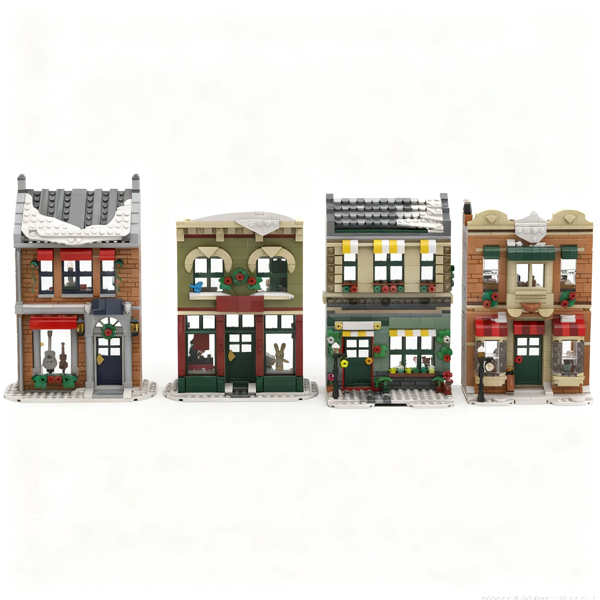 632pcs MOC 계절별 크리스마스 메인 스트리트 베 - Art Craft Bakery 리뷰 및 가격
