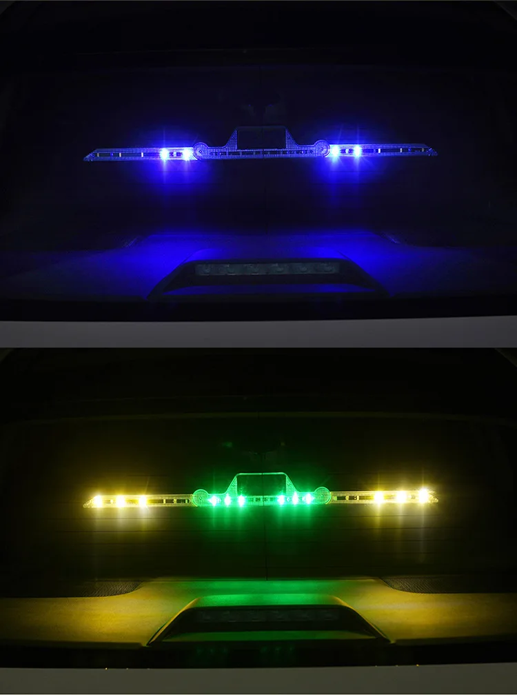 Solar Auto Visier Strobe Blinkende Lampe Innen Windschutzscheibe LED Dekoration Lampe Dreieck Rahmen Notfall Parkplatz Signal Strobe Lampe – Detail 10