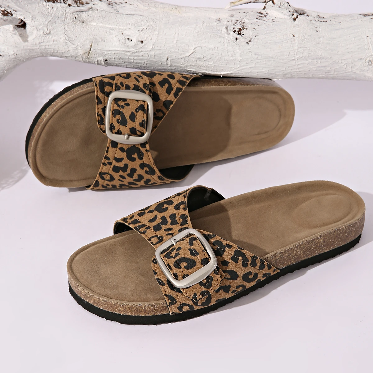 Spring Summer Soft Footbed Suede Birken Women Sandals Fashion Wear Outside Couples Wear Cork Women's Slippers Retro Clogs Shoes view 6