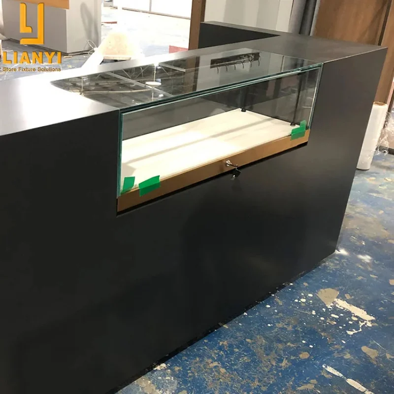 custom.Simple Design Retail Counters Showcase Simple Jewellery Shop Display