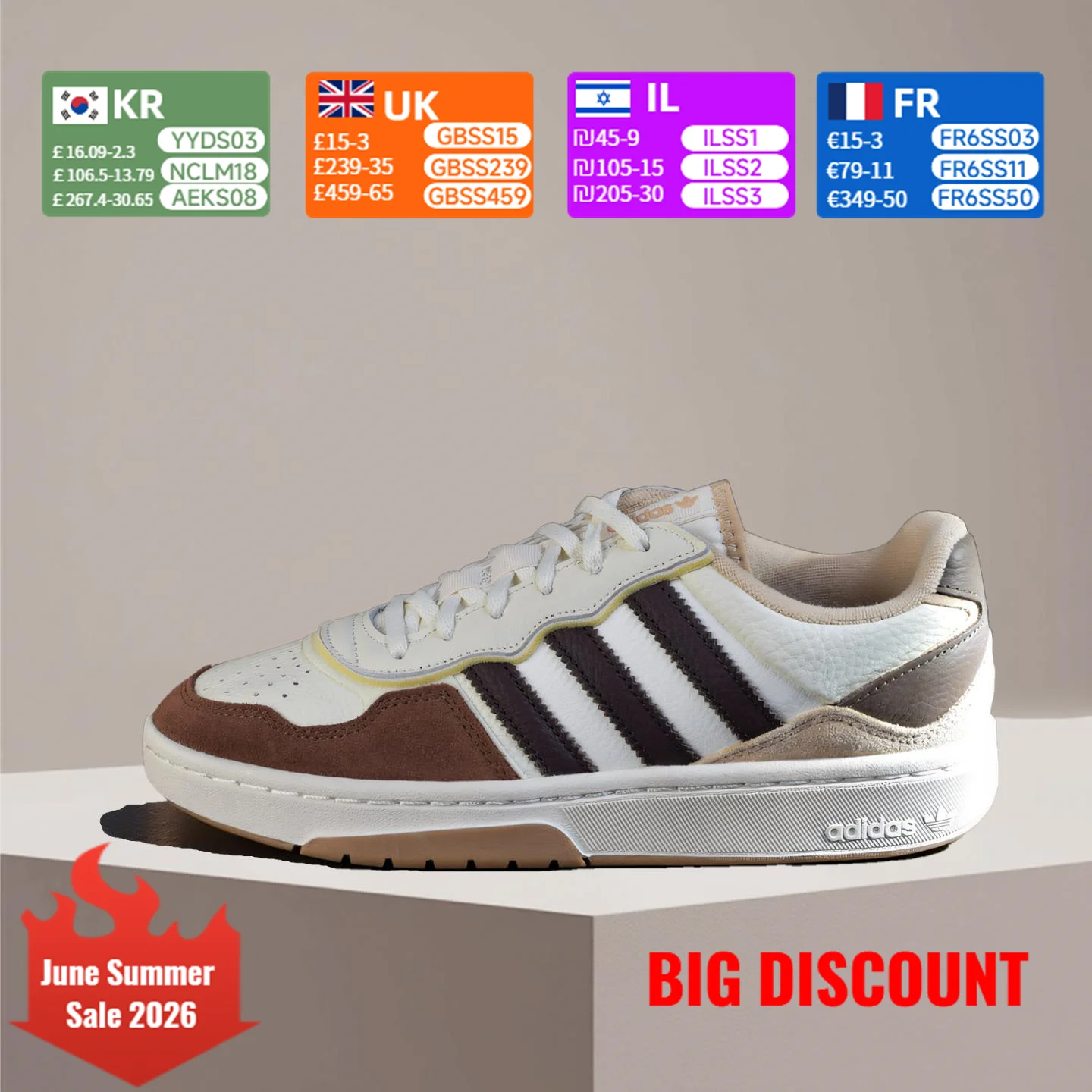 

adidas Originals Courtic Classic Fashion Slip-Resistant Comfortable Durable Low-Top Skate Shoes Unisex JQ3152