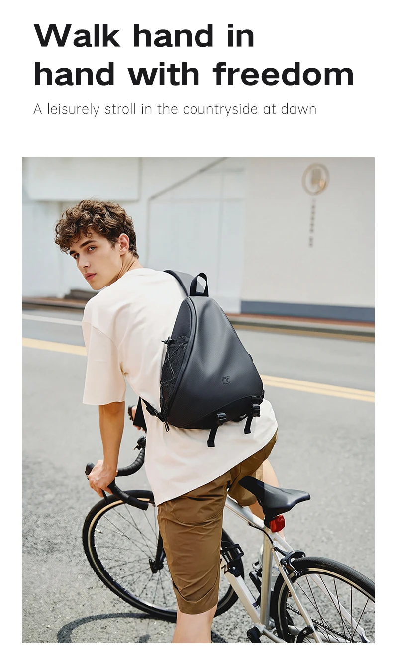 TANGCOOL Umhängetasche für Herren, wasserabweisender Umhängetaschen-Rucksack, große Kapazität, diebstahlsichere Brusttasche für Reisen, Wandern, täglichen Gebrauch – Detail 7