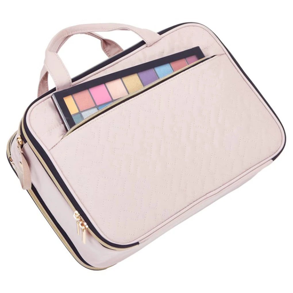 

Stay Organized On Go - Waterproof Travel Bag With Multiple Pockets Stackable Cosmetic Bags For Women purple