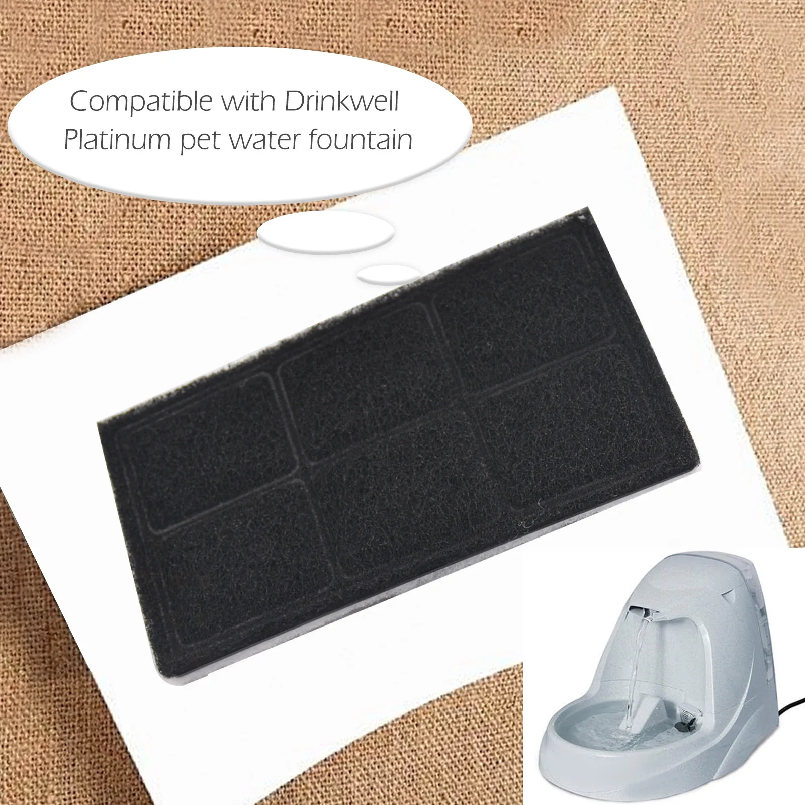 Compatible with Drinkwell Platinum Cat Water Fountain Filters 12pcs Replacement Filters  Drinking Fountain Core