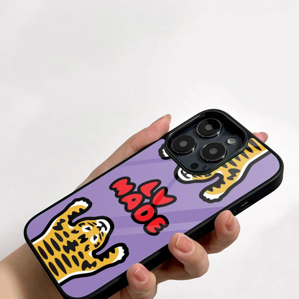 H-Human M-Made чехол для телефона Nigo для IPhone 11 12 13 14 15 16 Plus Pro Max, зеркальный акриловый чехол из поликарбоната и ТПУ