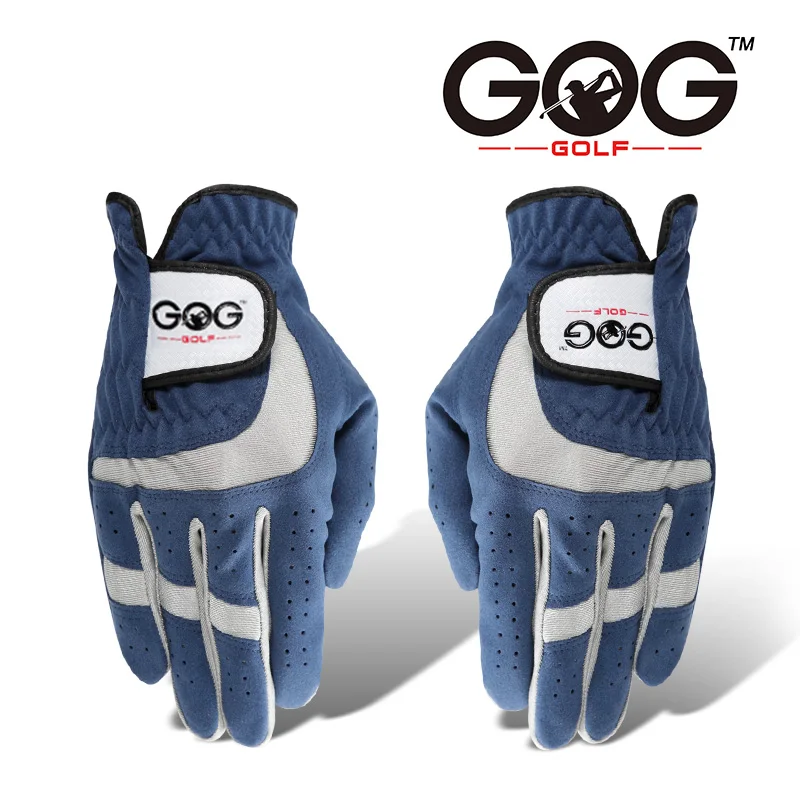 حزمة 1 قطعة قفاز جولف رجالي تنفس الأزرق مايكرو لينة النسيج اليسار/اليمين LH RH اليد عدم الانزلاق قفازات للرجال