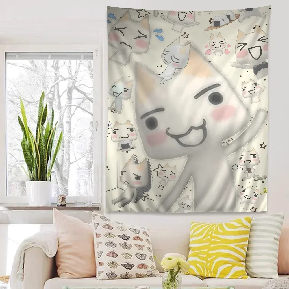 Inoue Toro CUTE Cat Hippie Wall Hanging Tapestries for Living Room Home Dorm Decor Art Home Decor