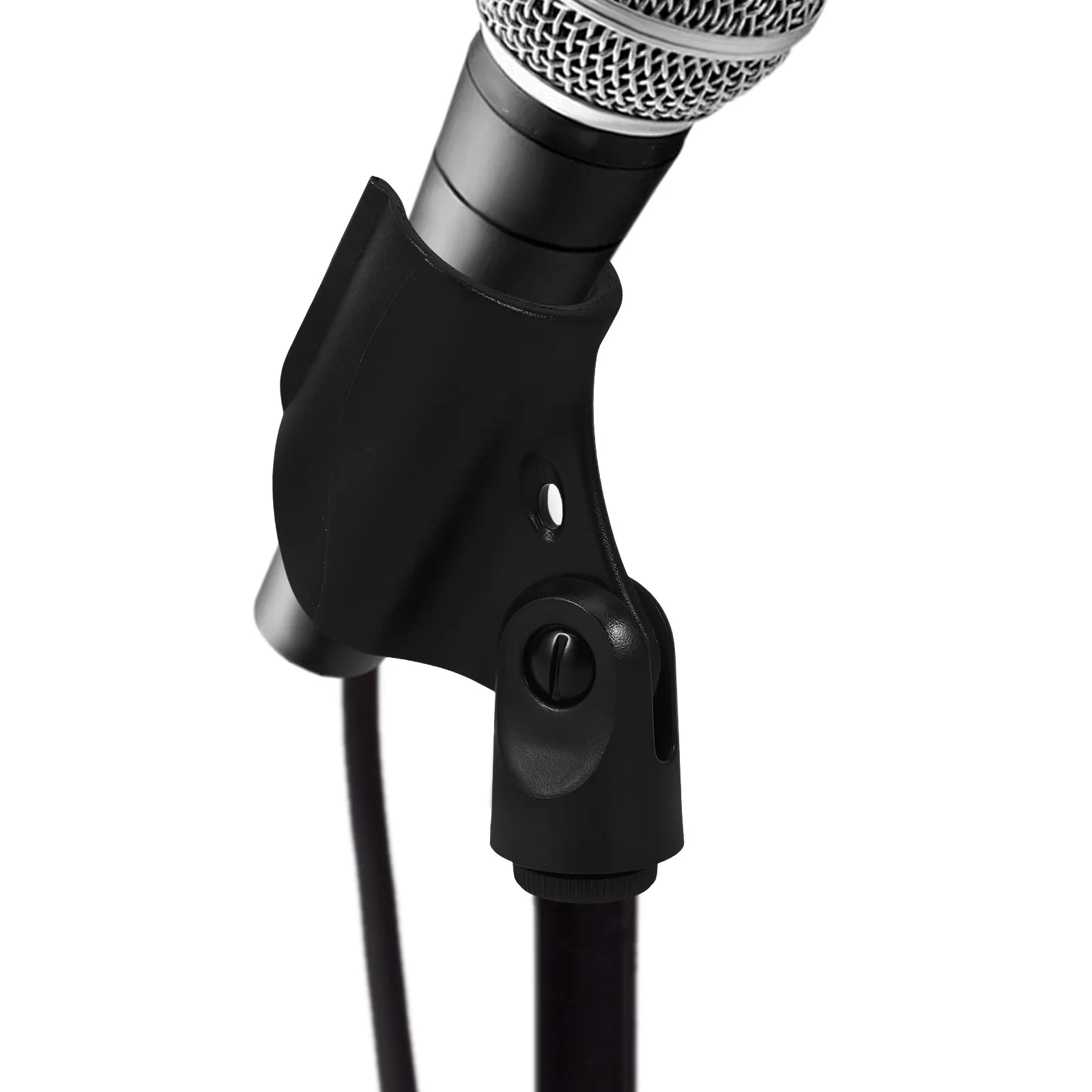 Microphone Clip Holder Plastic Mic Clamp U-Shaped Threaded Design for Wired Wireless Mics 28.5-45Mm Size Range Shake-Proof