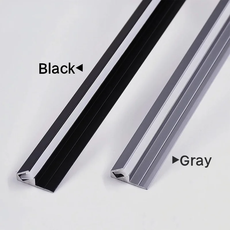 ไฟติดตั้งบนพื้นผิวแบบติดตั้งบนตู้ มุม 45 องศา ลำแสงเอียง ไฟ LED โปรไฟล์อะลูมิเนียม สำหรับตู้ครัว ตู้เสื้อผ้า ชั้นวางหนังสือ ตู้เสื้อผ้า บาร์