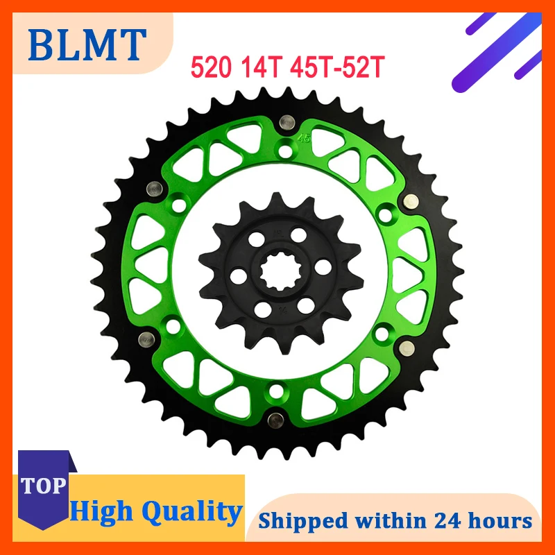 

Motorcycle 520 14T 45T 46T 47T 48T 49T 51T 52T Front & Rear Sprocket For KAWASAKI KX250F KX 250 F E Enduro KX250 FE 250F 250E