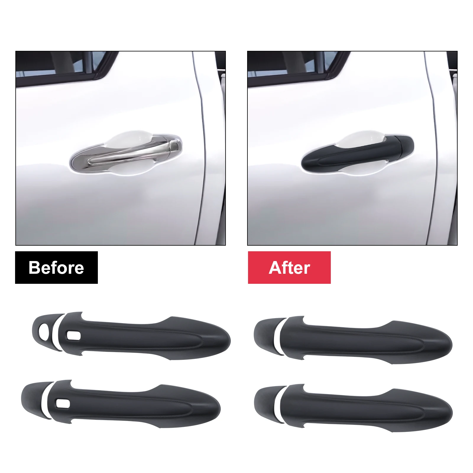 Türgriff Schutz Abdeckung Trim Türgriff Abdeckung Für Toyota Hilux Revo 2021 2022 2023 20224 4X4 Auto Zubehör