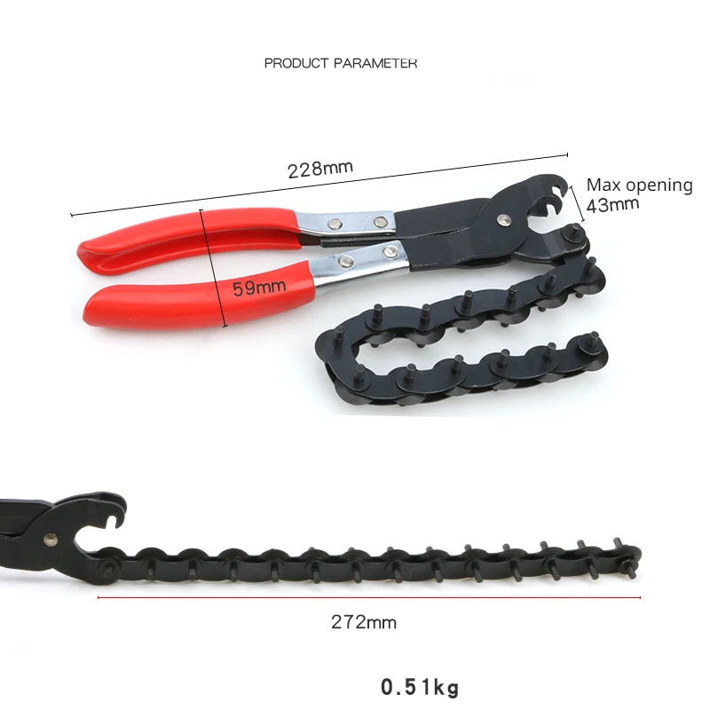 Exhaust Pipe Cutter Chain Tool Adjustable Pipe Cutter Chain Pipe Cutter Three-Way Catalytic Carbon Steel Tubing Cutter