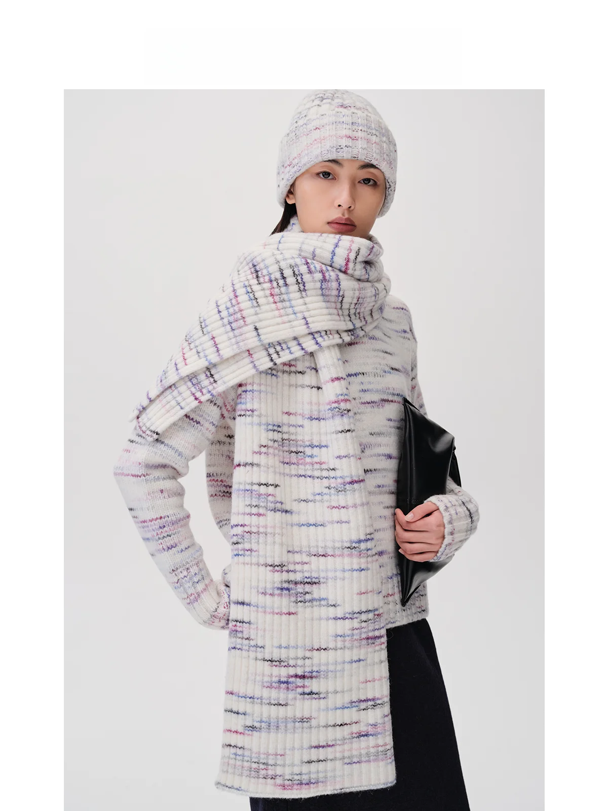 

Jaja Festival Series Super Skin-friendly Wool Art Design Color Blo Warm Set Women's Knitwear round Ne Long Sve Straigh...