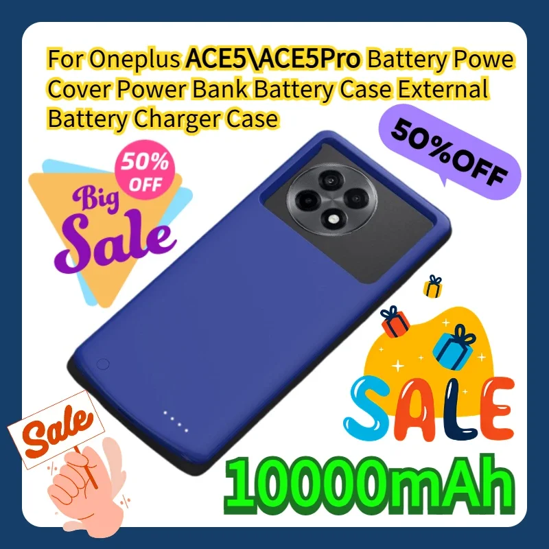 

For Oneplus ACE5\ACE5Pro Battery Powe Cover Power Bank Battery Case External Battery Charger Case 10000mAh