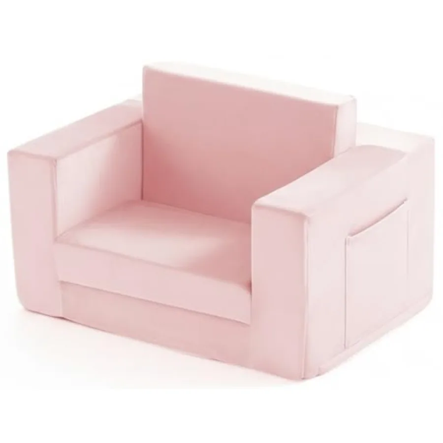 

Couch, 2-in-1 Toddler Chir Comfy 1-3 Yers, Convertible Chir, Toddler Couch Tht Fold Out, Kid Lounge Chirs for Boys nd Girls Gif