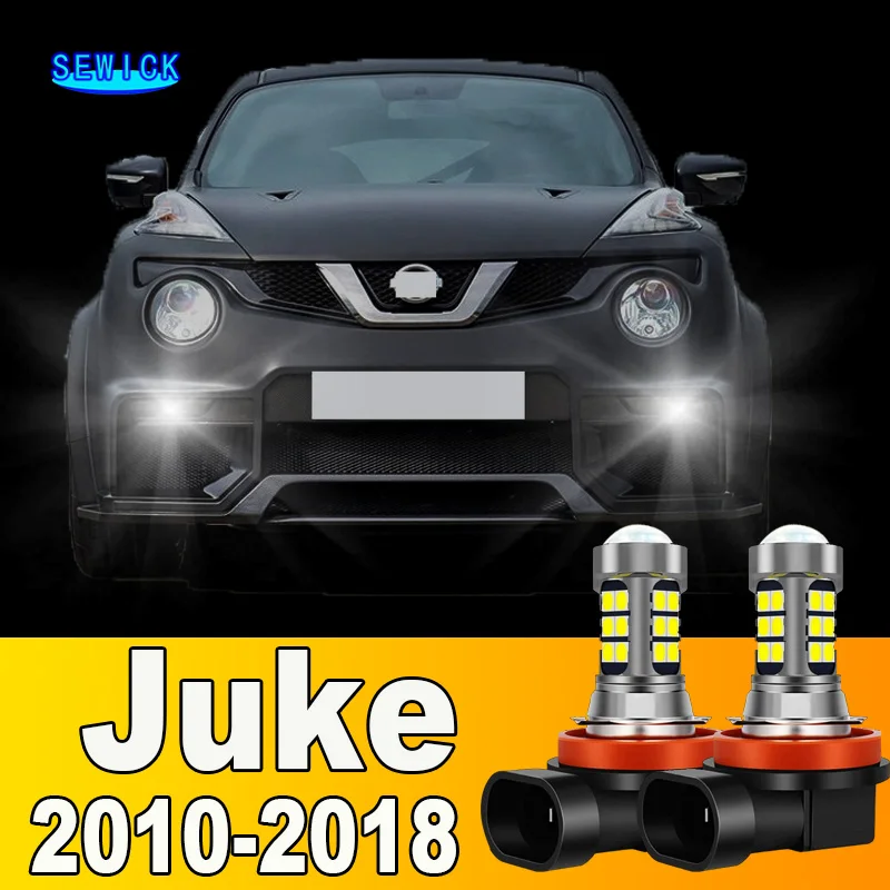 2pcs LED Front Fog Light Bulb Accessories For Nissan Juke F15 2010-2018 2011 2012 2013 2014 2015 2016 2017