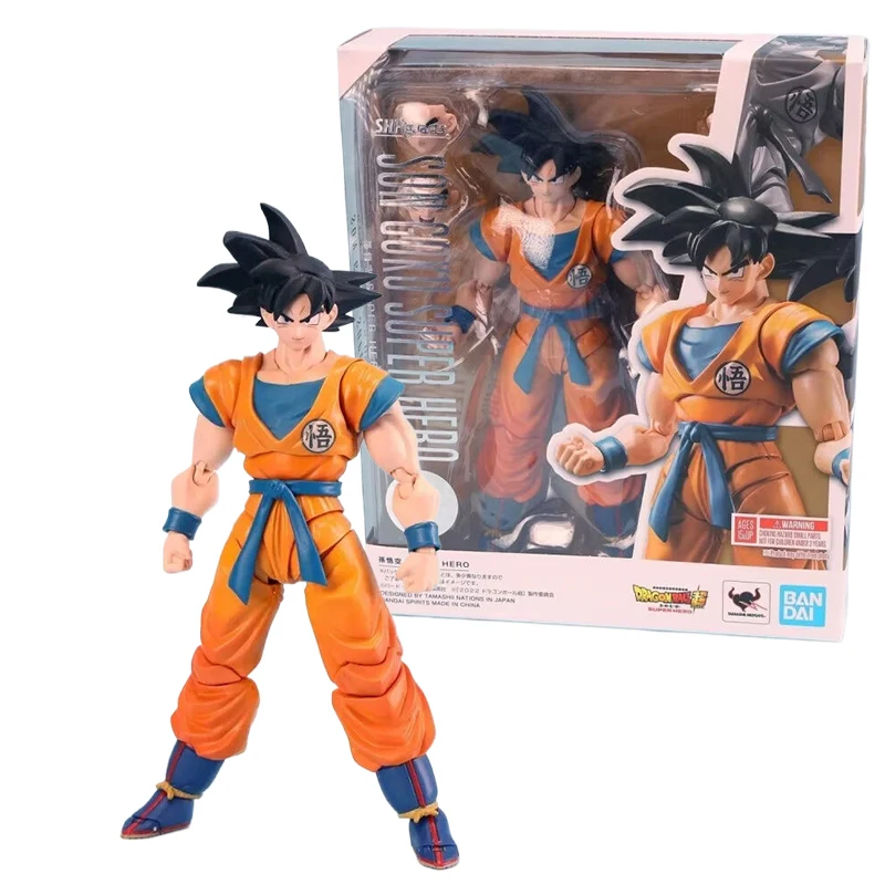 Bandai Son Goku Surper Hero S.H.F Figure 21st TV Version Son Goku Action Figure Joint Movable Doll GK Collection Model Toys Gift