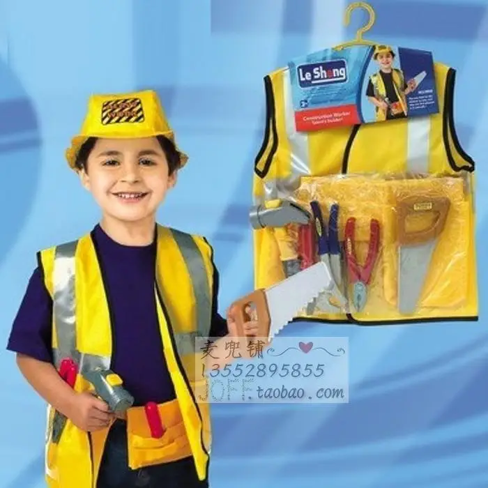 Children's Role Play Firefighting Costumes with Props Engineering Costumes Police Costumes for Halloween Cosplay Props