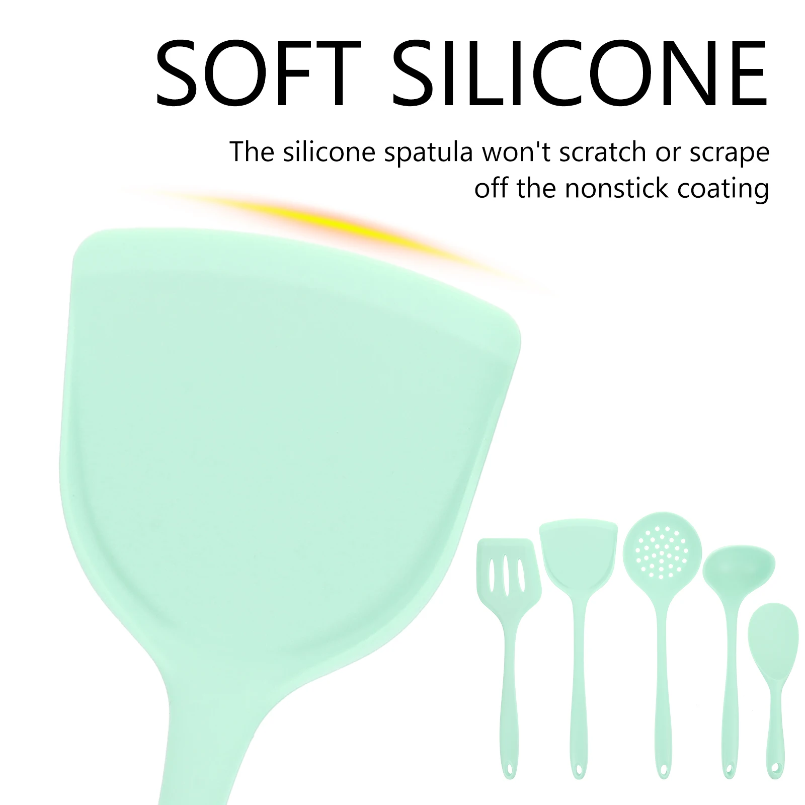 

Silicone Spoon Spatula Set Heat Resistant Nonstick Kitchen Gadgets Cooking Tools Safe Smooth Surface Long H Ergonomic Design