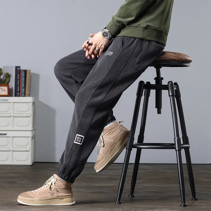 

Модные брендовые спортивные штаны, мужские осенне-зимние свободные спортивные брюки, зимние новые стильные модные универсальные повседневные брюки