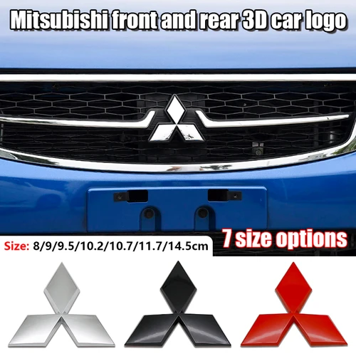 Imagen 1 del producto Emblema del capó delantero del coche, insignia del maletero trasero, pegatina para Mitsubishi Lancer 9 Pajero ASX Outlander Galant Mirage, accesorios, calcomanía con logotipo