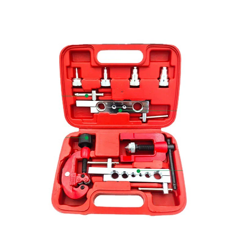 8Pcs/Set 3-19mm Pipe Cutting Tool Kit Copper Brake Oil Pipe Repair Double Flaring Mold Refrigeration Tool Cutting Flaring Tool