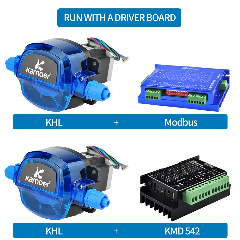 Imagem -02 - Kamoer Alto Fluxo Peristáltico Bomba de Dosagem Khl Faça Você Mesmo Velocidade Ajustável 24v Stepper Motor 350rpm Laboratório Analítico 1800ml por Min