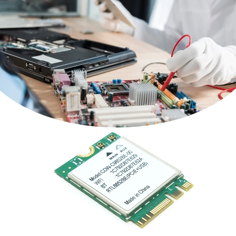 97QB FAST RTL8852BE CARTA NETWORKING sem fio WiFi6 5GHz Compatível com 5.2 para Win10 Win11 Systems Eficiente