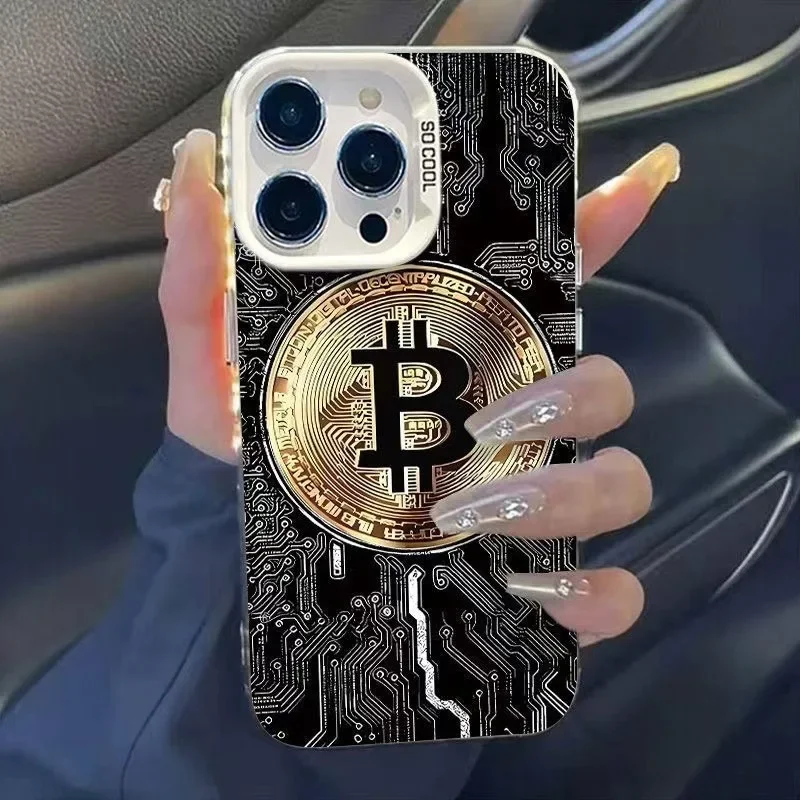 حافظة مطلية فاخرة لهاتف آيفونز 16 15 14 13 12 11 Pro Max X XR XSMax 7 8 6 Plus Y2K غطاء خلفي مضاد للسقوط