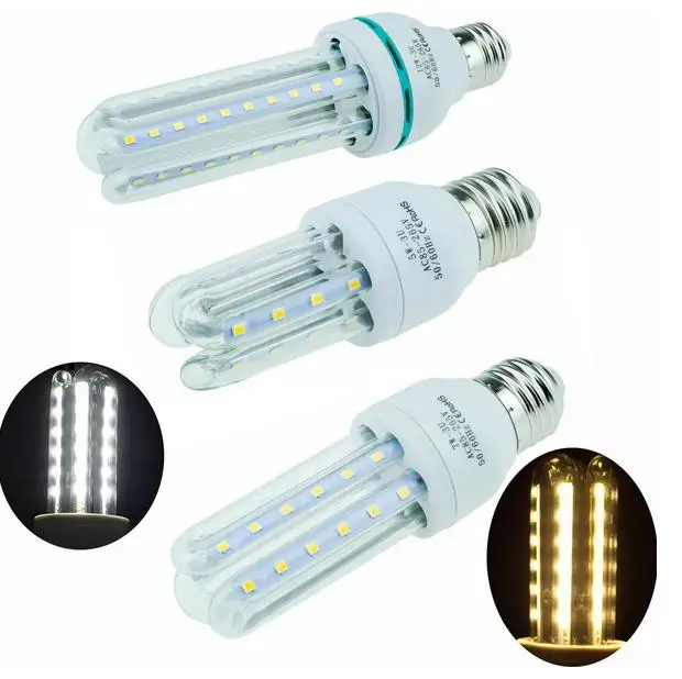 

E27 Led Candle Light LED U-Shaped Energy saving Lights Bulb AC85-265V Corn Lamp for Home Chandelier Lighting