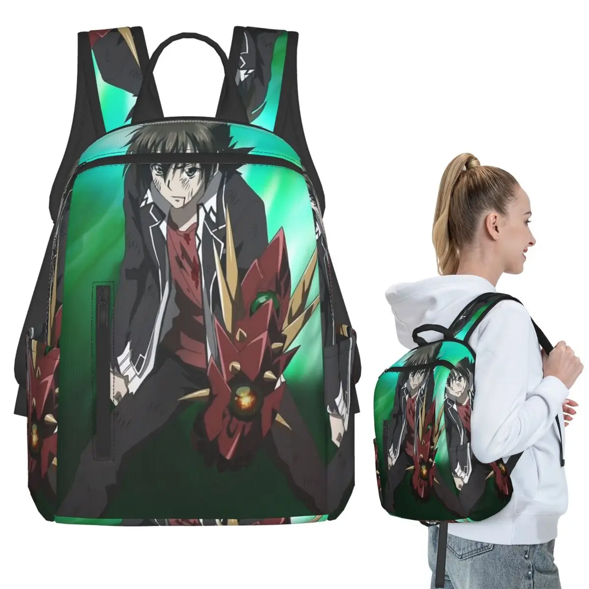 

High School D X D Hero Anime Backpack Student BookBag Kids School Bag Laptop Shoulder Bags Men Women