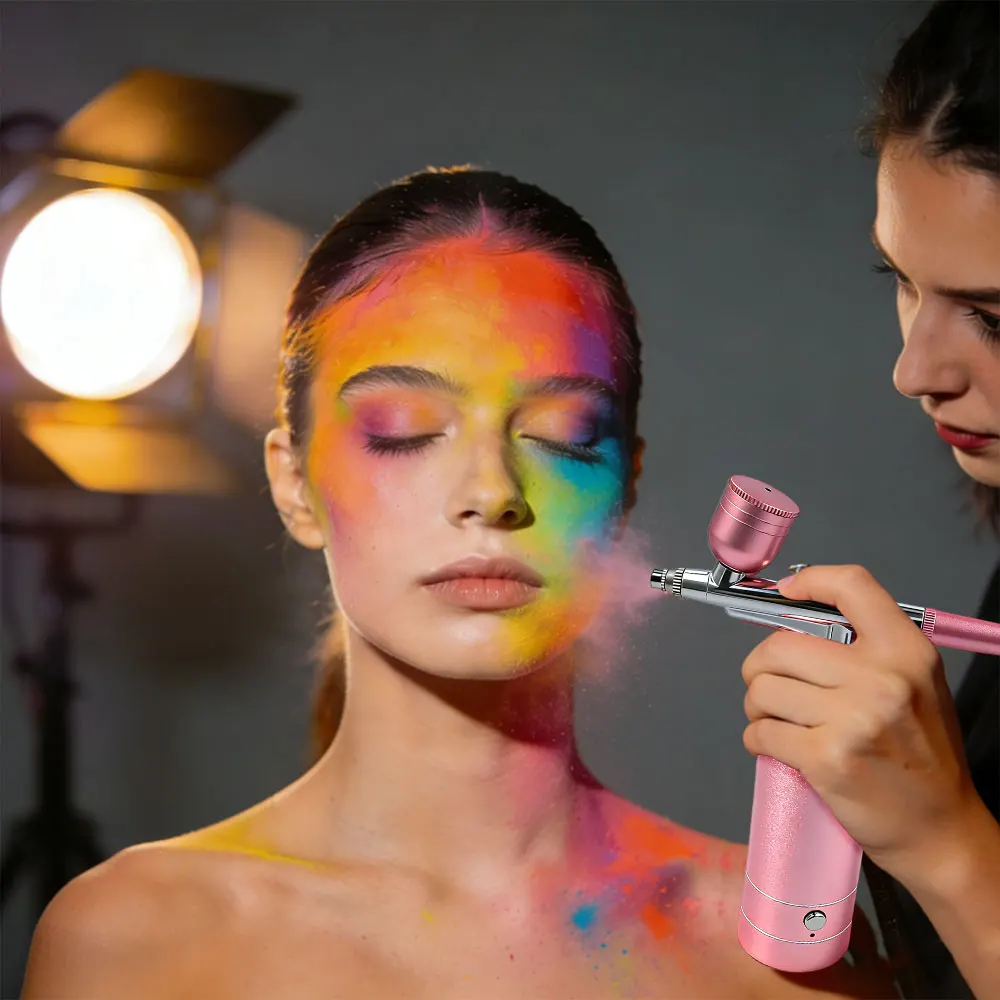 

Аэрограф с компрессором, мини-пистолет-распылитель для рисования, моделирования, ремесел, беспроводной распылитель краски, набор для рисования аэрографом с компрессором